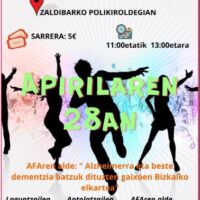 Zumbaton Solidario en Apoyo a Enfermos de Alzheimer / Alzheimerra duten Gaixoen Aldeko Zumbaton Solidarioa